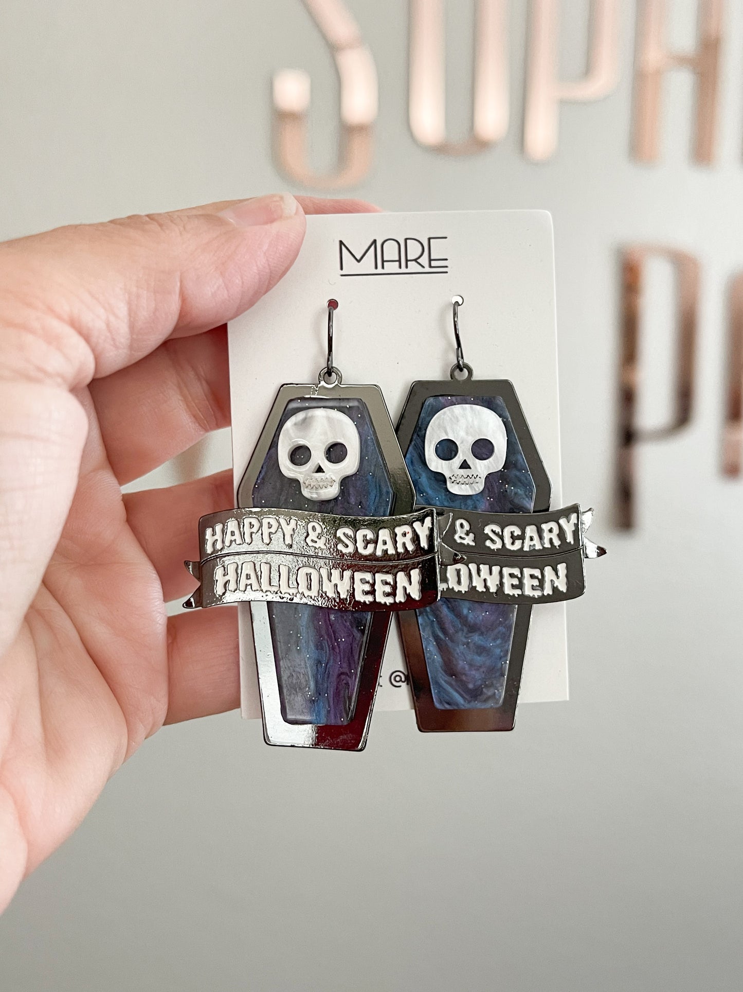 Coffin skull Earrings